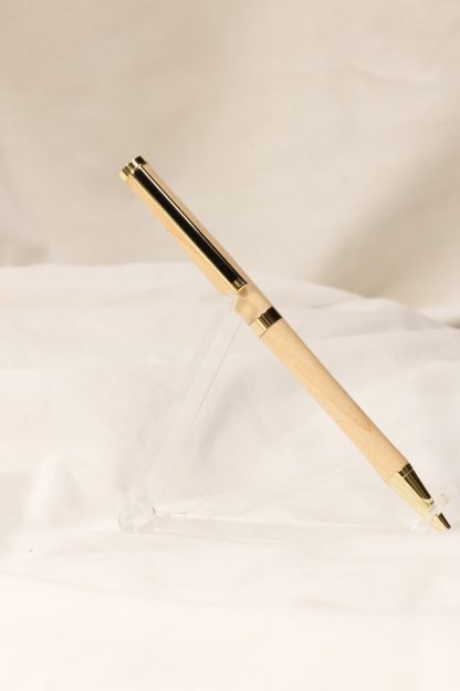 Pen: Gold Slim-line with Maple Wood