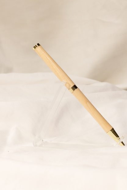 Pen: Gold Slim-line with Maple Wood - Image 2