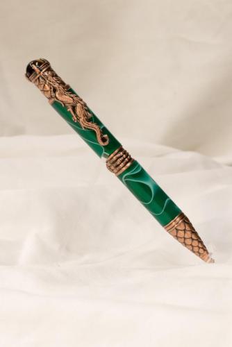 Green and Copper Dragon Pen